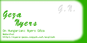 geza nyers business card