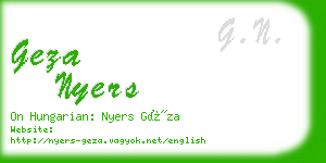 geza nyers business card